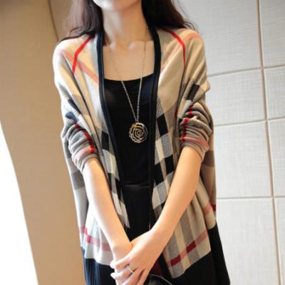 【小羽独家定制】简约条纹针织衫披肩外套